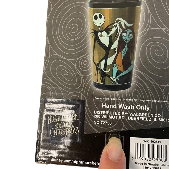 DISNEY NIGHTMARE BEFORE CHRISTMAS GLASS Metallic Orange with Graphics Reusable - Picture 6 of 6